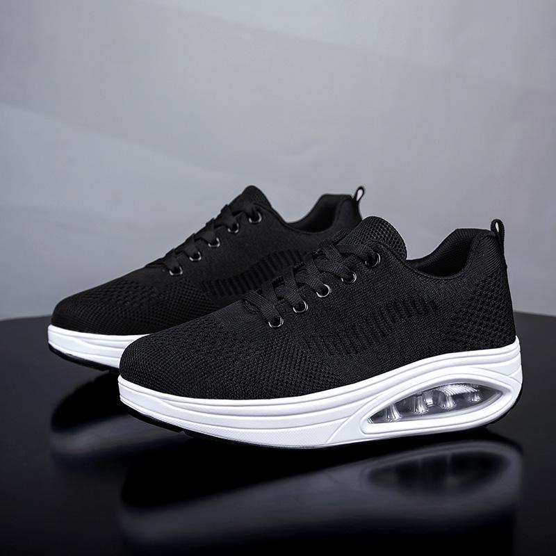 Fashion Summer Trend Shoes for Woman Thick Soled High-quality Outdoor Walking Vulcanized Shoes, Mesh Breathable Casual Platform Shoes