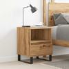 VidaXL Bedside Table Artisan Oak 40x35x50 Cm Engineered Wood, Side Table, Bedside Cabinet, Side Table for 857378