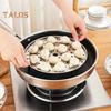 Stainless Steel Round Steamer Rack with Detachable V-Shaped Stand for Steamer Cooking Stackable Vegetables Dumplings Fish Seafood Versatile Kitchen