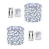 Clearhill Fairy Lights, 2-Pack, 20m White 100 LED Twinkle String Lights with Remote Control, 8 Modes, Timer & Dimming, for Christmas, Bedroom, Indoor