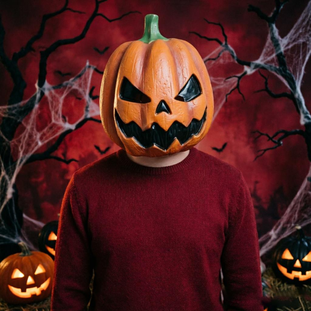 Scary Pumpkin for Halloween Costume Party and Night Ball