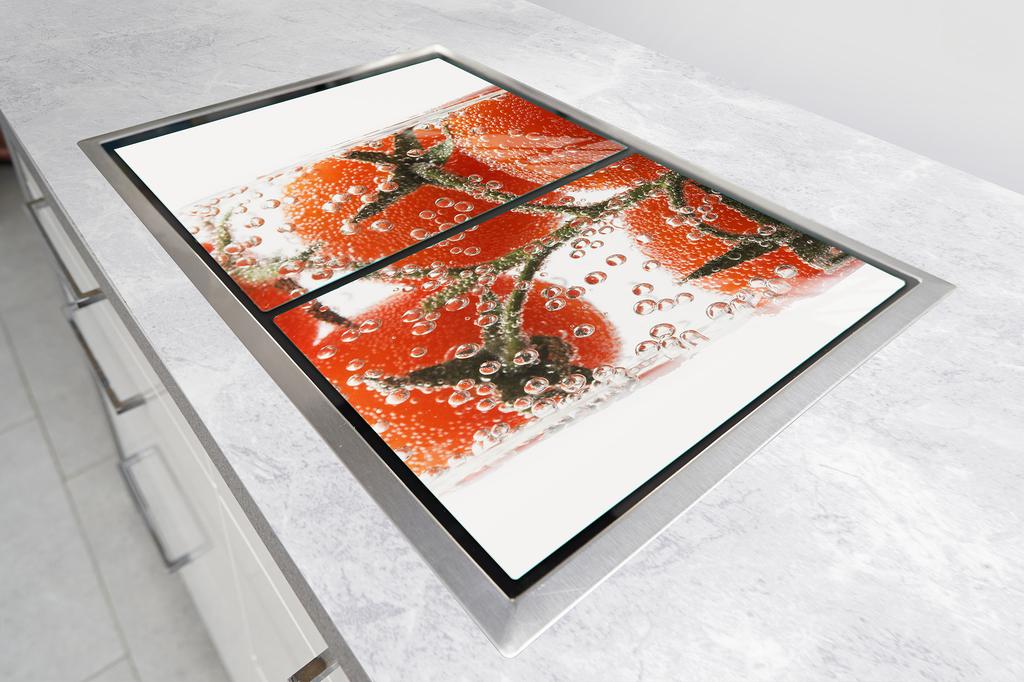 SZKLANA PŁYTA OCHRONNA NA KUCHENKĘ 85x52 POMIDOR