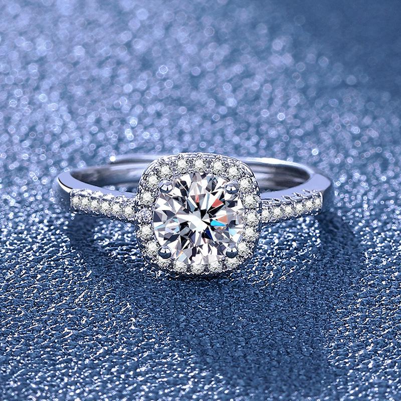2025 Zirconia Stone Diamond Clavicle Chain Simple Inlaid Zirconia Ring Earnail Pendant Three Piece Set Birthday Gift