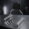 Motorcycle Backrest with Pad Sturdy Passenger Metal Frame