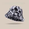 Autumn Winter Polyester Print Bucket Hat Fisherman Hat Outdoor Travel Hat Warm Cap Hats for Men and Women
