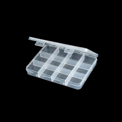 12Compartments/piece Transparent Plastic Nail Equipment Box Sequins Glitter Diamond Art Storage Box Nail Supplies
