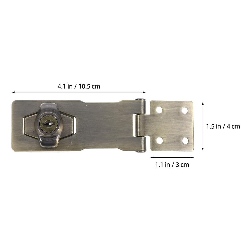 1Set Cabinet Door Lock Hasp Latch Padlock Hinge Latch Heavy Duty Shed Barn Door Gate Lock Fence Locks for Outdoor Gates