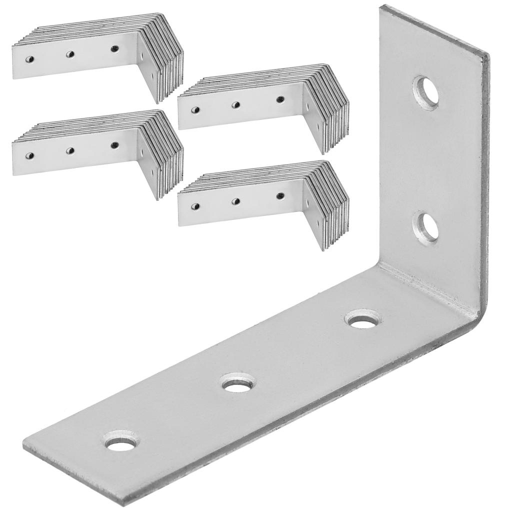 Carpenter's Angle, Construction Connector, Steel, Galvanized, 50X80X25 Mm, 50 Pcs