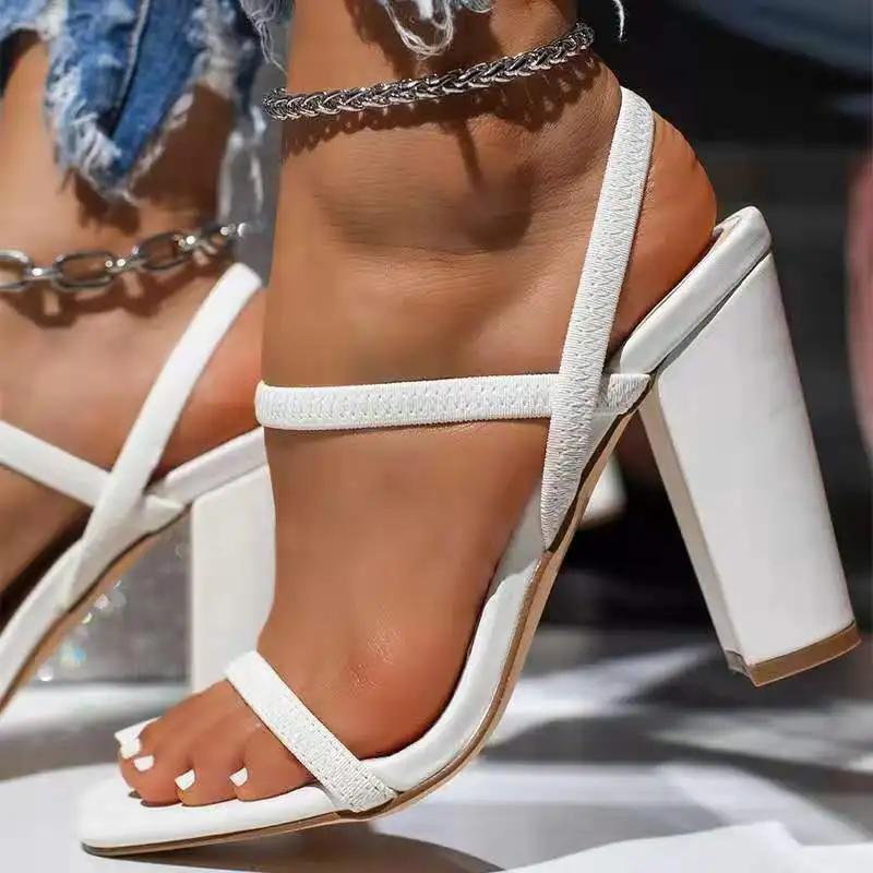 Fashion 2025 Summer Open Toe Women's Sandals Fashion Plus Size Outdoor Best Seller Office and Career New Non-Slip Heeled Sandals Zapatos