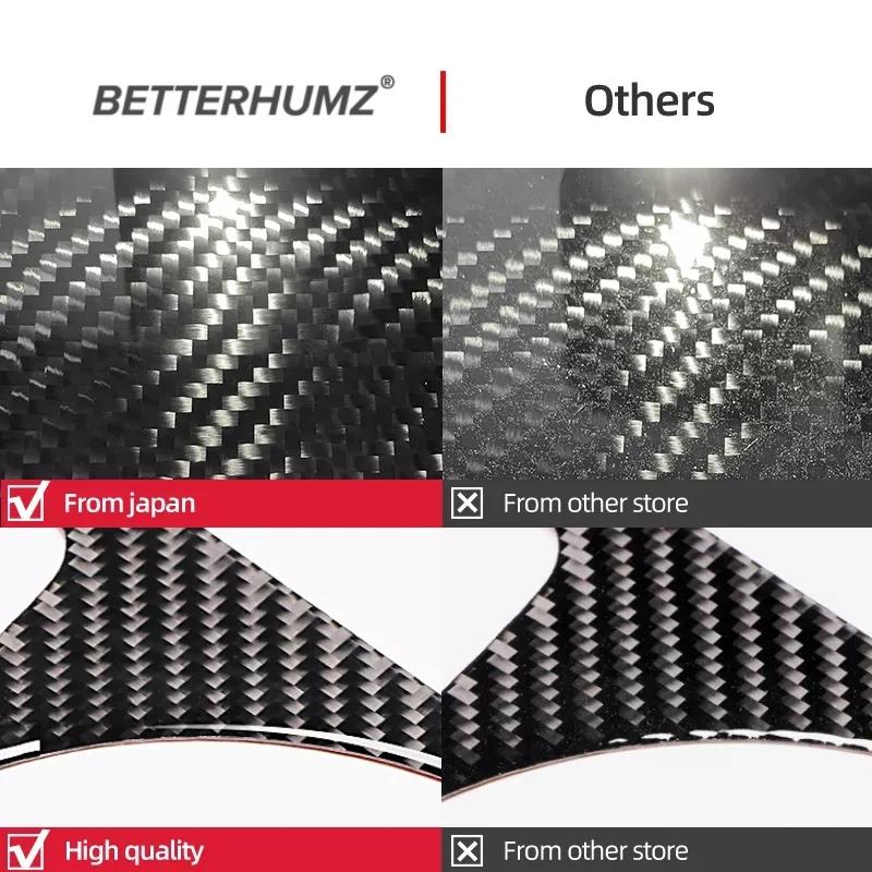 BETTERHUMZ Carbon Fiber For Mercedes Benz W204 C Class Center Console CD Panel Trim Frame Sticker Car Interior