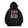 Unisex Lightweight Long-Sleeve Printed Hooded Pullover Sweatshirt