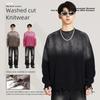 BE Men's American Retro Gradient Knit Sweater - Autumn/Winter Collection