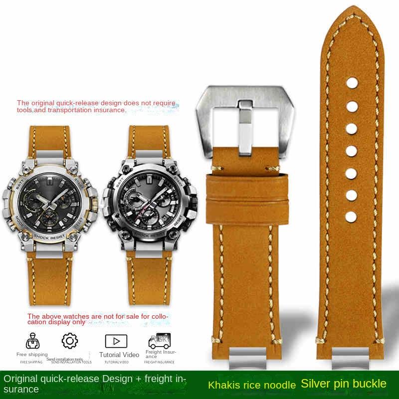 Schnellwechsel MTG B3000 Retro Leder Uhrenarmband Für Casio MTG-B3000B/BD Edelstahl Adapter Herren Rindsleder Uhrenarmband