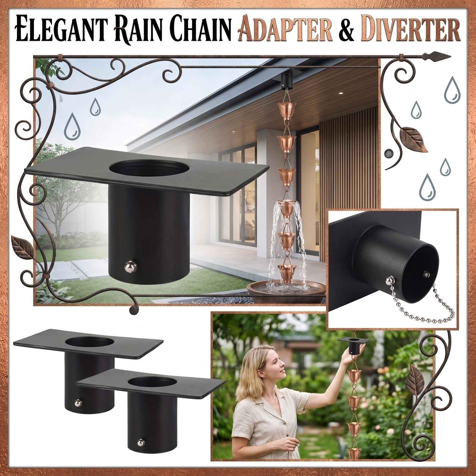 

Rain Chain Water Supply Chain Villa Courtyard Decoration Rain Bell Iron Art Rain Chain Adapter one size