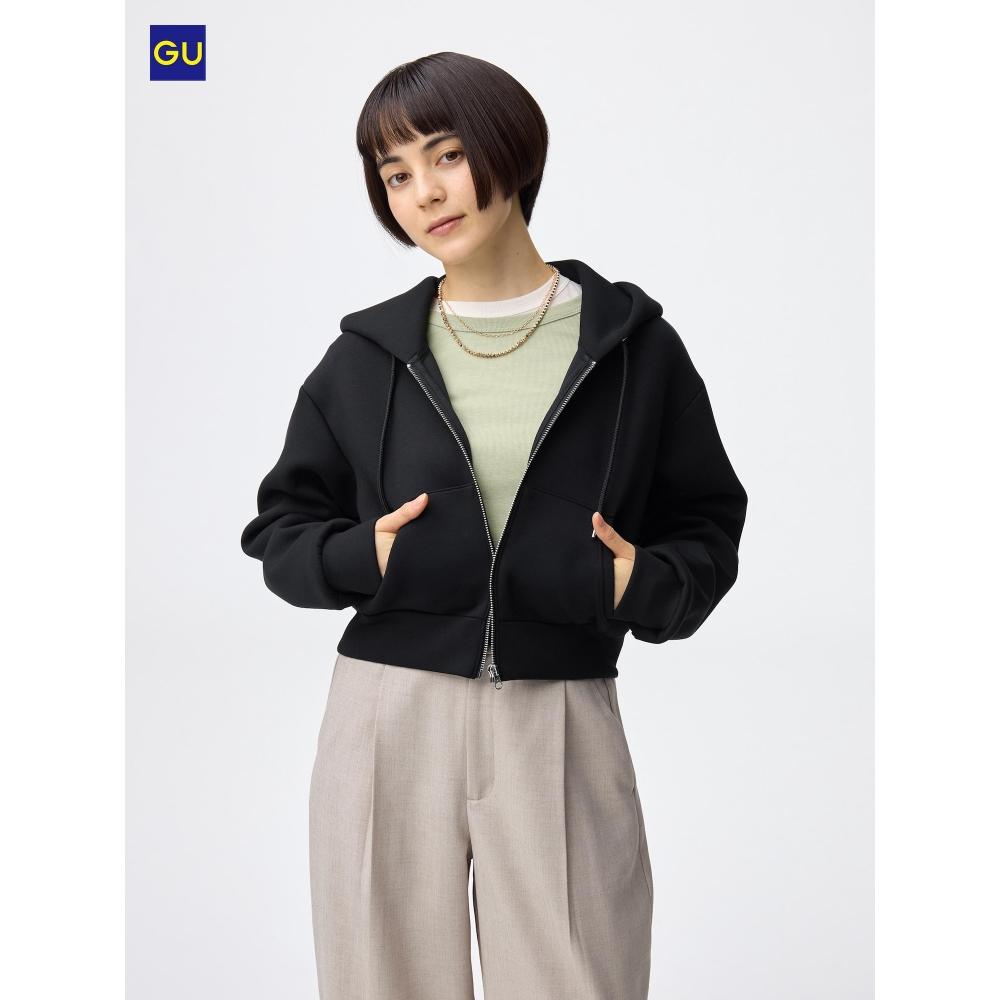 Uniqlo Gu Puff Sweatshirt Full Zip Hoodie