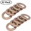 32 Pack Curtain Grommet, Home Sewing Depot Fast-Set Plastic,Inner Diameter 1-9/16"(40mm) Curtain Eyelet Rings Nanoscale Low Noise Roman Ring (Brown)