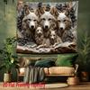 1Pc Wolf Family Natural Landscape Tapestry Wall Hanging, Decorative Fabric Poster for Bedroom, Living Room, Dorm & Home Decor