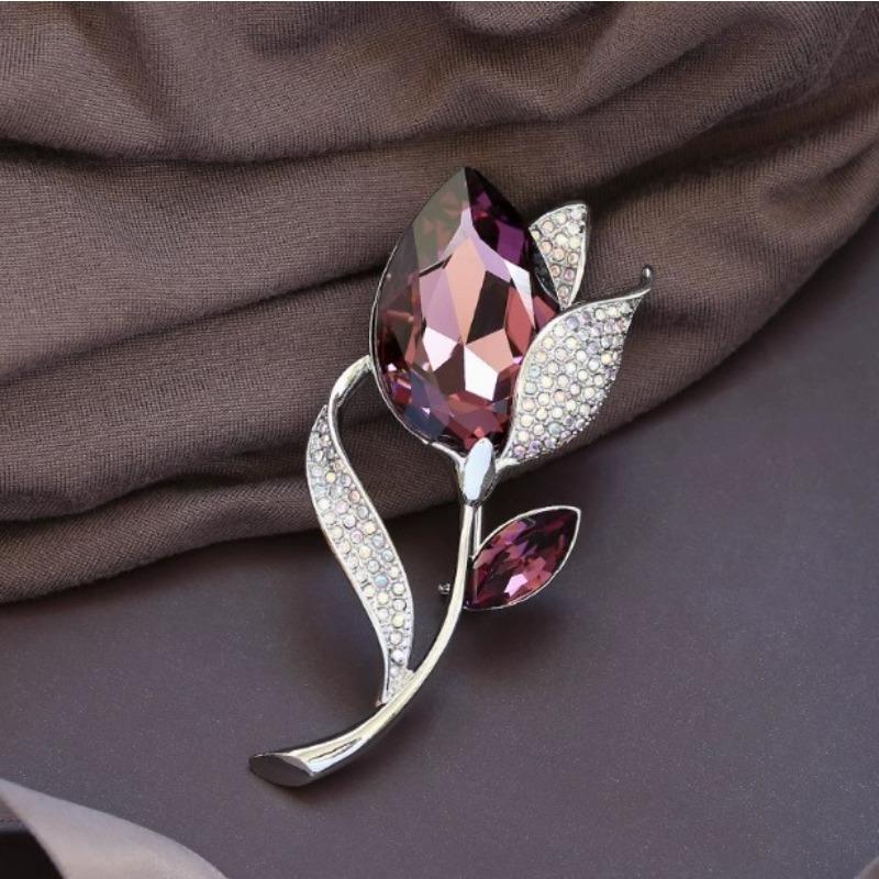 New Alloy Brooch High-end Niche Women's Peony High-end Pin Coat Suit High-end Versatile Brooch