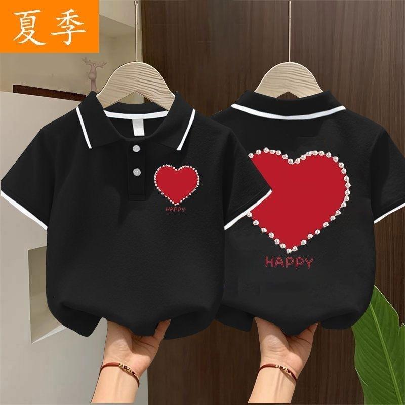Girls Summer Loose Polo Shirt Short Sleeve T Shirt Trendy Casual Kids Clothes