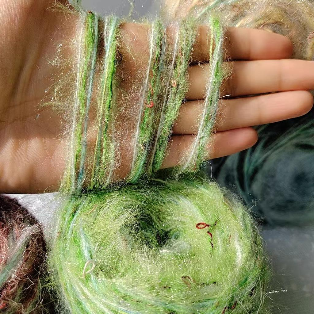 Monica Rose Style Yarn 50gx2pcs Hand Knitting Crochet Bulk Thick Plush Puffy Fancy Blended Yarns Knitting Thread DIY Knitting