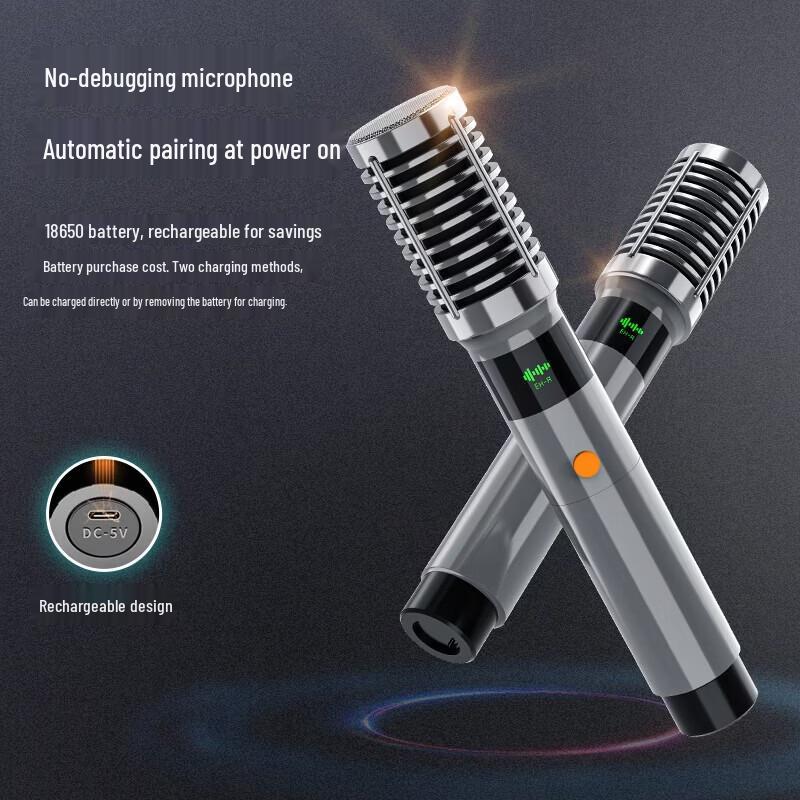 Newmine N525 Portable Touchscreen KTV Bluetooth Speaker with Dual Microphones CN Plug (adapter Included) (CN Version)