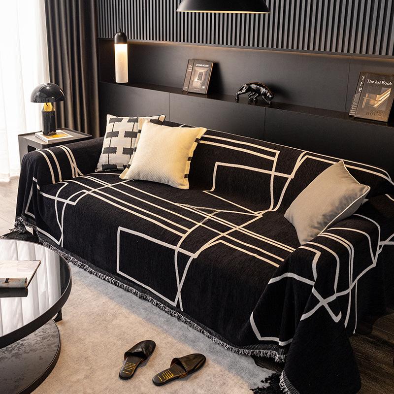 

Чехол для дивана из шенилла, универсальный для всех сезонов, простое современное полотенце для дивана, чехол для дивана с защитой от царапин, одеяло для дивана 180*380cm