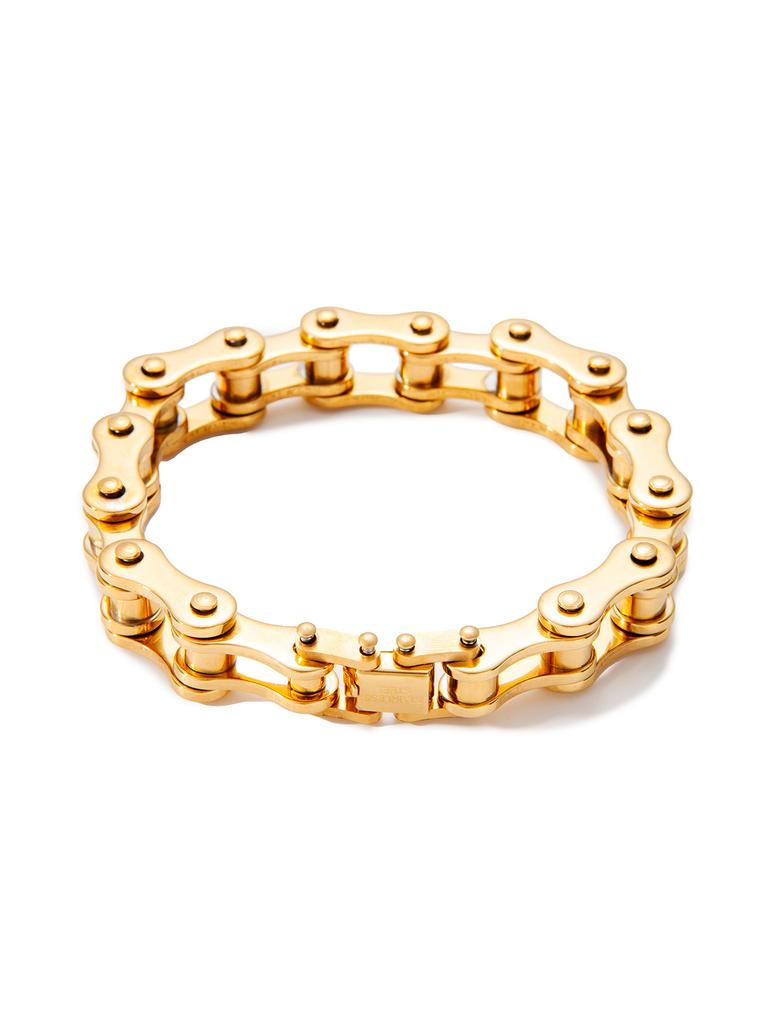 Hot Sale Fashion Stainless Steel Biker Chain Bracelets Gold Plated Chunky Motorcycle Chain Wristband Bicycle Bracelet for Men