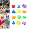 12x Transparent Pattern Blocks Color Sensory for Games
