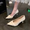 Pointed single shoes women's spring 2025 new fashionable small temperament light mouth thin heel versatile gentle high heels