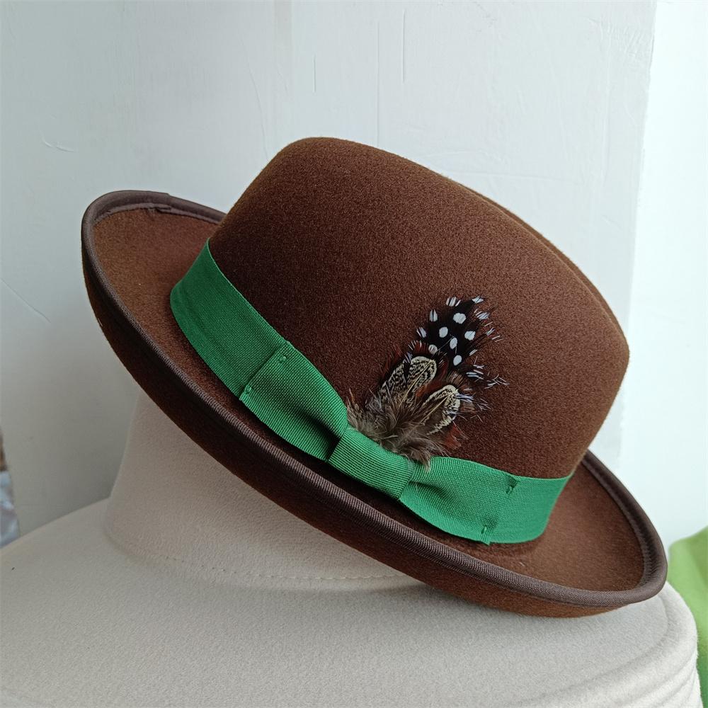 The Derby Hat Bowler Hat Fedora For Women And Men Party Hat Men Hat For Winter Elastic Band Felt Hat Jazz Church Hat