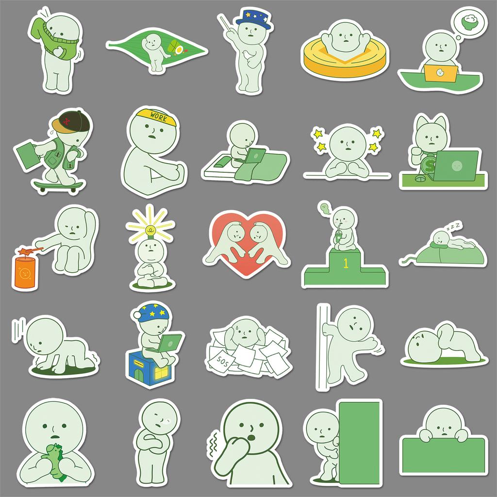 50 Corner Jun SMISKI Graffiti Stickers Cartoon Cute Guka Decorative Mobile Phone Tablet Computer Handbook Stickers