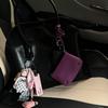 2023 Luxury Handmade Genuine Leather Women's Bag with Sheepskin Heart Pendant
