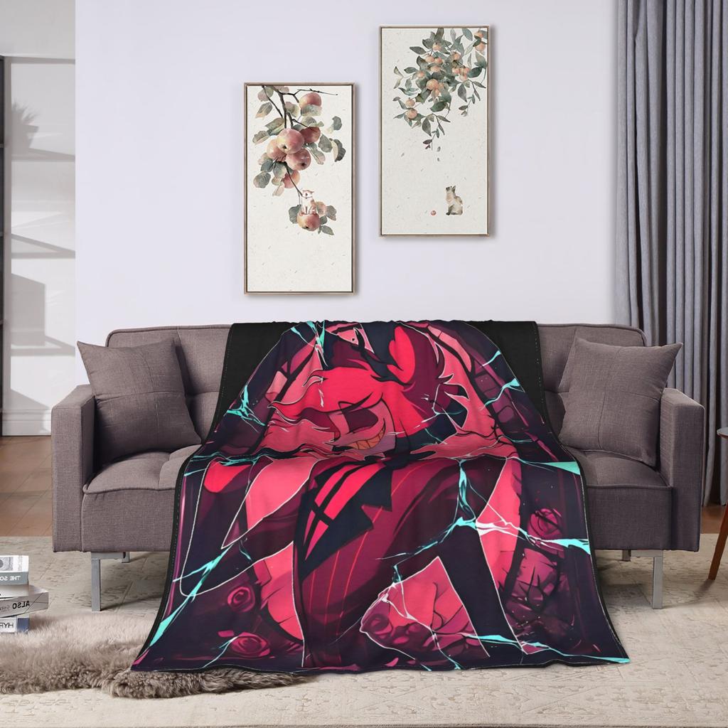 VOX H-Hazbin Hotel Alastor Game Super Warm Blanket Plush Bedding Throws Fashion Couch Chair Flannel Bedspread Sofa Bed Cover