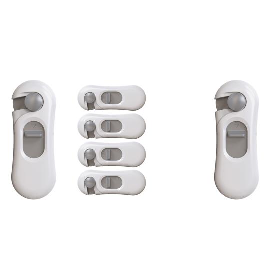 1 Set Baby-Sicherheitsschloss, stanzfrei, selbstklebend, drehbar, für Baby-Proofing, Schrank, Kühlschrank, Sicherheitsriegel, Heimversorgung
