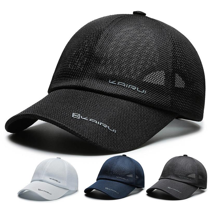 Șapcă de baseball cu protecție UV pentru exterior, Pălărie de pescuit de vară pentru bărbați, Șapcă tip șofer ultra-subțire din plasă respirabilă