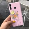 For Huawei Y7P 2020 P40 Lite E Case Cute Flower Silicone Phone Cases For Honor 9C Soft TPU Cover Bumper On Huawei P40Lite E etui