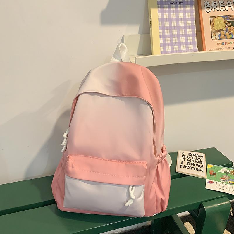 Schoolbag Female 1011 New Middle School Student Large Capacity Backpack Simple Versatile Student Bag Lightweight Backpack Female