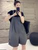 French Summer Women's Slim Korean Style Wide-Leg Casual Overall Shorts