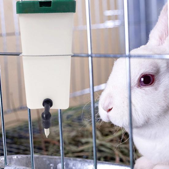 0.5/1L Automatic Rabbit Drinker Leak-proof Lid Design Fountain Splash Proof Water Dispenser Drinking Equipment