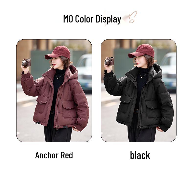 2024 Women's Short Down Jacket: Fashionable, Warm, Age-Defying White Duck Down Coat