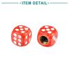 ACROPIX Universal Red Dice Wheel Tire Valve Air Stem Cap Covers - Set of 4