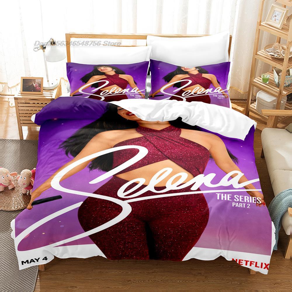 

Selena Quintanilla Bedding Set Single Twin Full Queen King Size Bed Set Teenager Bedroom Sheet Set Print New EU Single(135*200cm)3pcs