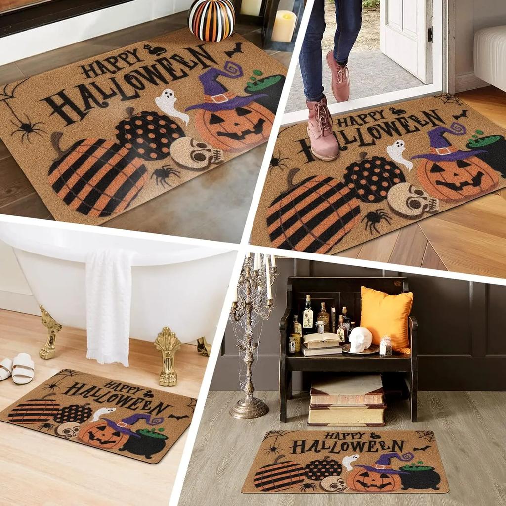 Halloween Door Mat: Soft, Slip-Resistant, Washable Floor Cover For Living Room, Kitchen, Bathroom, Laundry Room & Bedroom