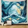 Boho Chic Wall Tapestry With Moon Phase Floral Starry Sky Design Bedroom Yoga Studio Decor