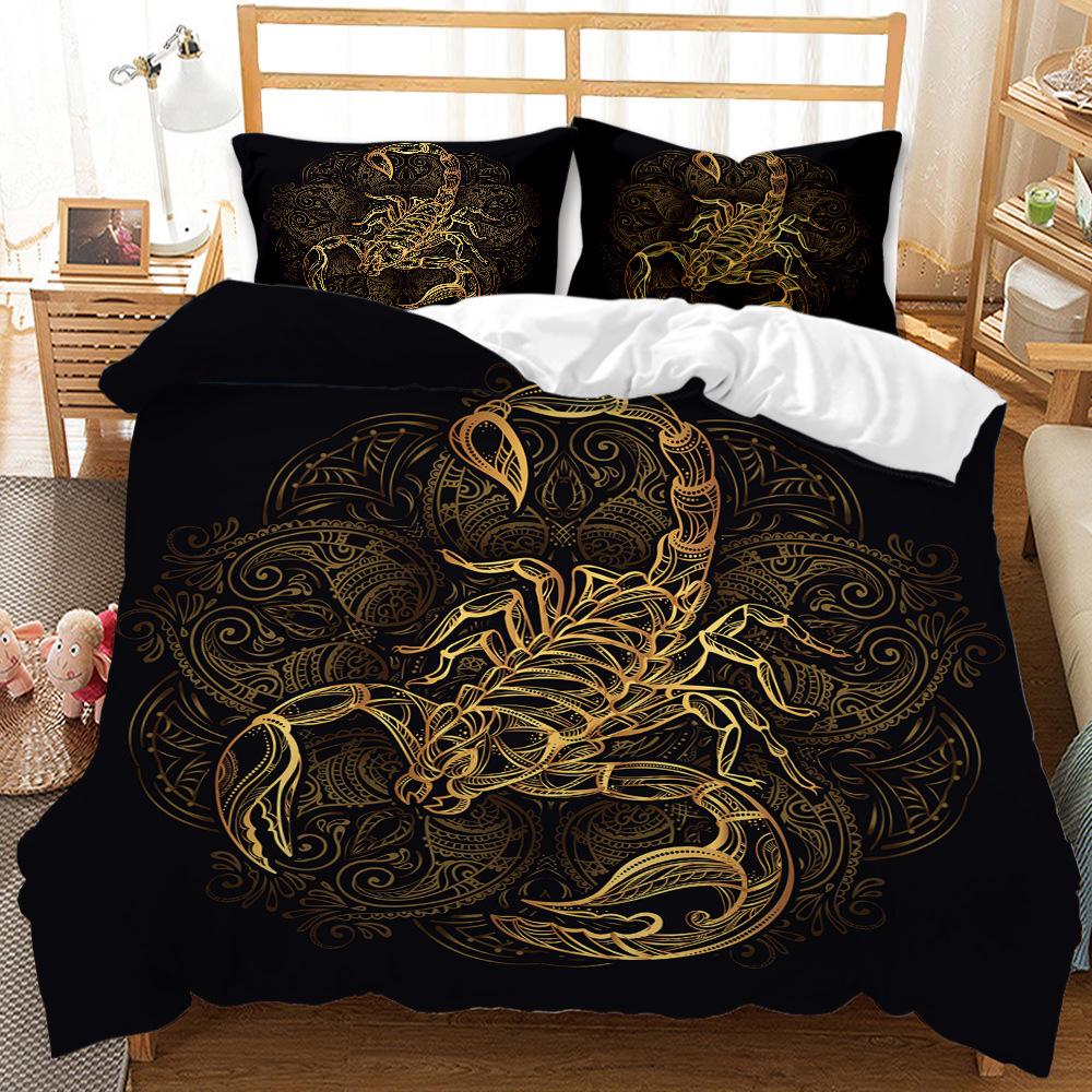 3D Retro Bedding Set, Star Chart and Other Luxurious Pattern Down Duvet and Pillowcases 2/3 Exotic AU240 * 270 Full Size Home Decoration