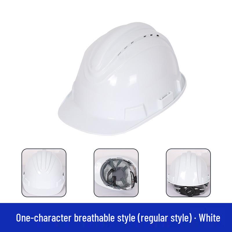 ABS Safety Helmet - National Standard Thickened, Breathable, Anti-Smash Protection for Construction Sites.
