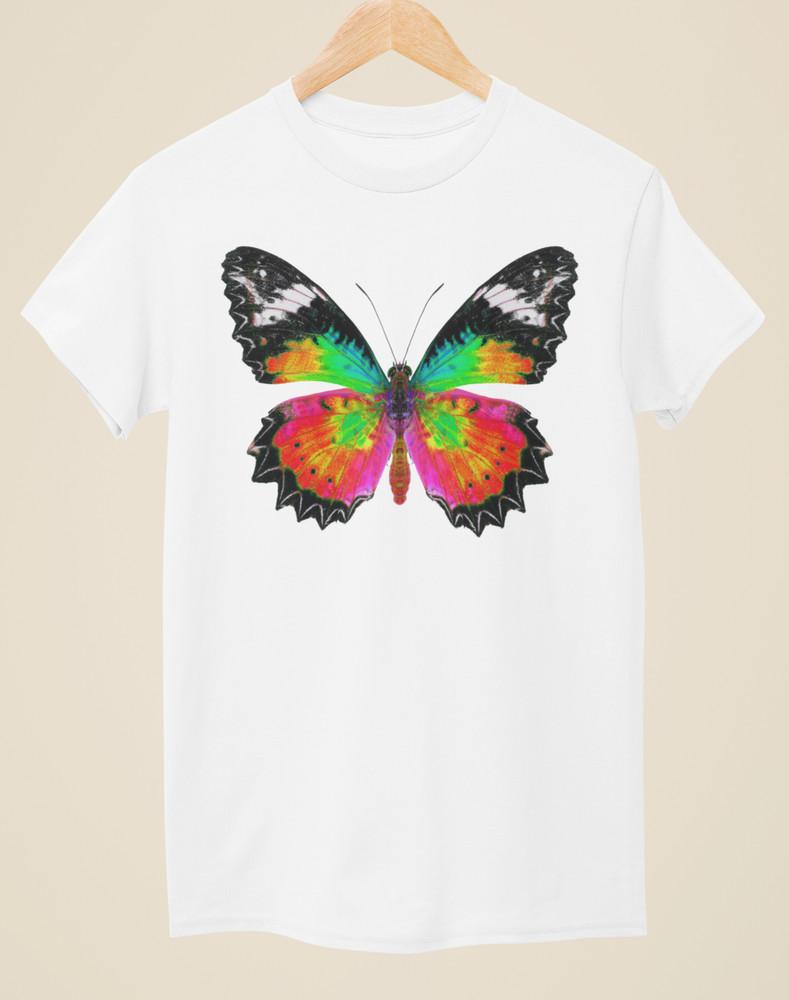 Butterfly - Tattoo Inspired Unisex White T-Shirt Unisex T-Shirt XXXXL