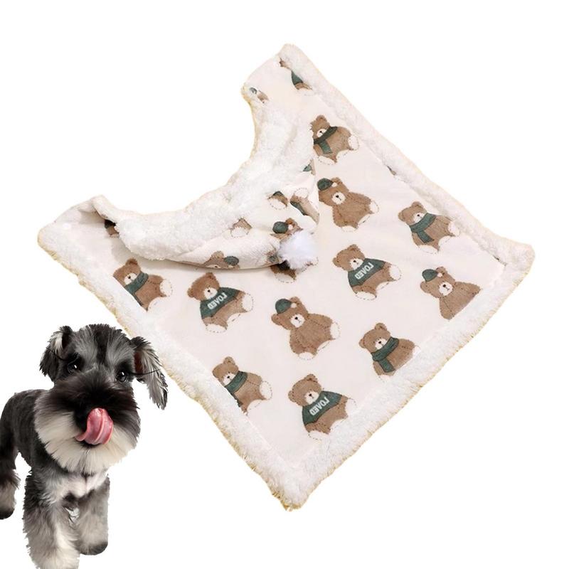 Winter Pet Dog Clothes Cloak Blanket Puppy Warm Windproof Jacket Bear Patterns Cape Pet Costume Winter Accessories