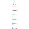 Rainbow Craft 6.6FT Climbing Rope Ninja Ladder for Kids - Kids Ninja Warrior Obstacle Course Accessories - Swing Rope Ladder