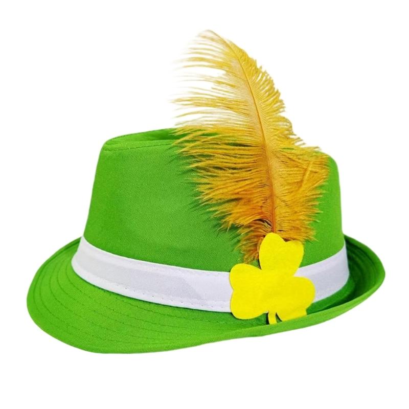 

Fashion Irish Feather Festival Hat Classical Modern Design Cosplay Costume Hat Role Play Accessory For Men Women 1